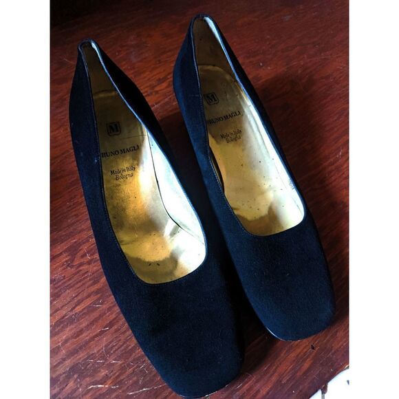 Bruno Magli Shoes - Bruno Magli Made in Italy Vintage Suede Metal Heel